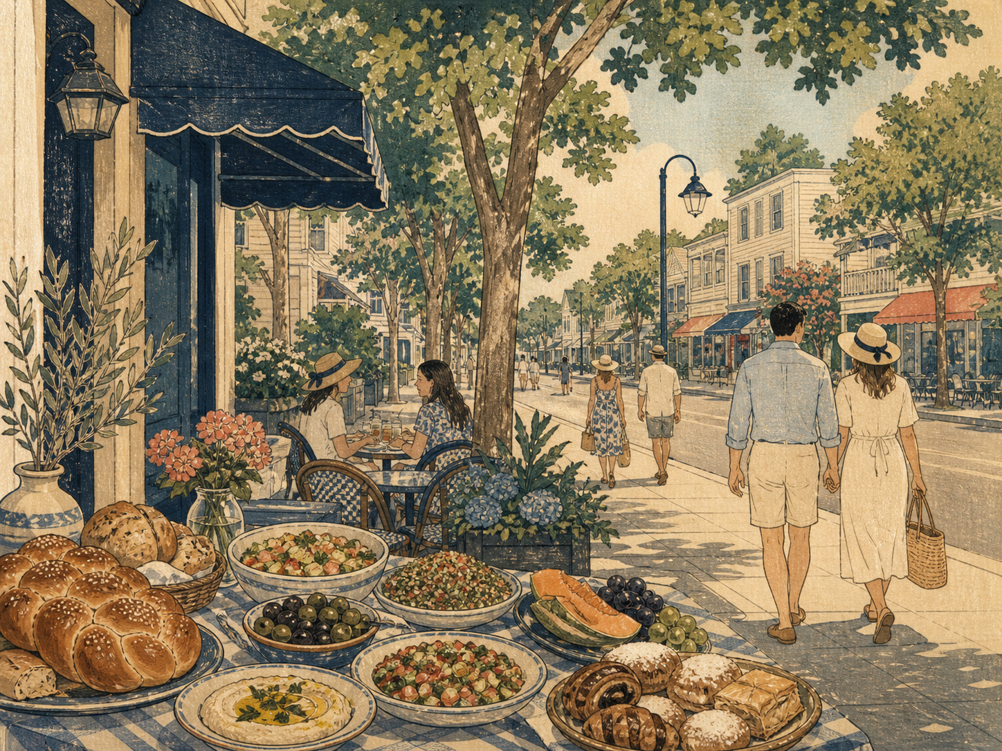 Norwood Avenueの夏の食を描いたカード画像