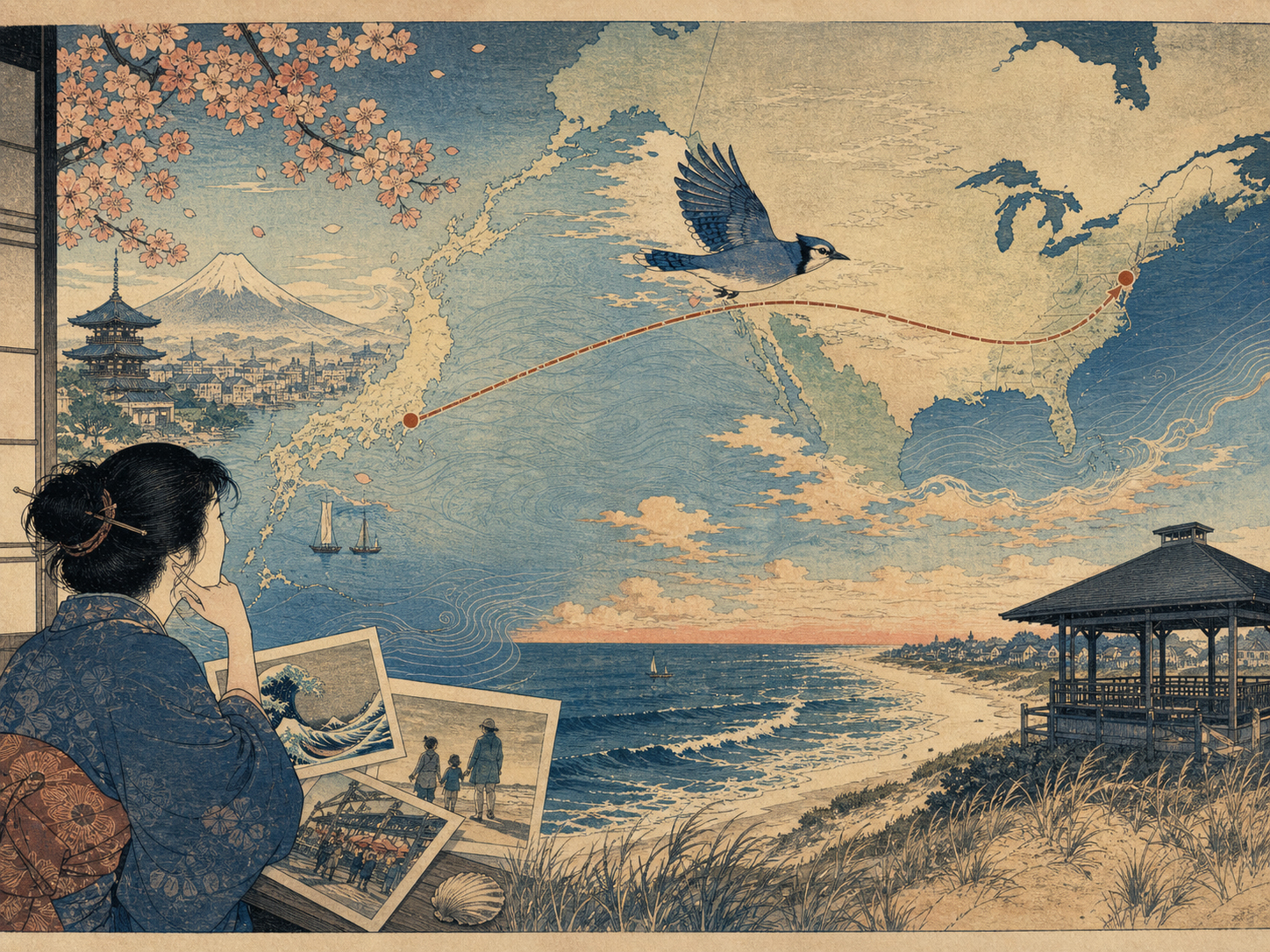 JayからDealへ向かう記憶と海岸地図を描いた特集画像