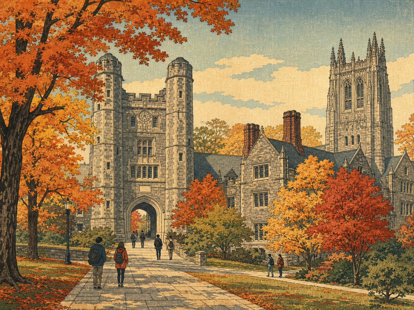Princetonの秋のキャンパス